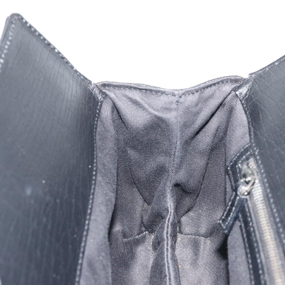 GUCCI Horsebit GG Canvas Hand Bag Black Silver 114913 Auth 193014V