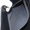 GUCCI Horsebit GG Canvas Hand Bag Black Silver 114913 Auth 193014V-20