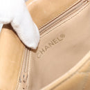 CHANEL Matelasse Chain Shoulder Bag Lamb Skin Beige Gold CC Auth 193017-16