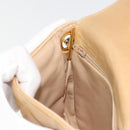 CHANEL Matelasse Chain Shoulder Bag Lamb Skin Beige Gold CC Auth 193017-19