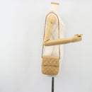 CHANEL Matelasse Chain Shoulder Bag Lamb Skin Beige Gold CC Auth 193017-23
