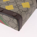 GUCCI GG Supreme Shoulder Bag PVC Beige Gold 625615 Auth 193018V-15