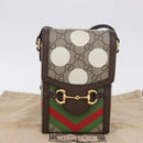 GUCCI GG Supreme Shoulder Bag PVC Beige Gold 625615 Auth 193018V-12