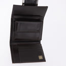 FENDI Zucca Canvas Mamma Baguette Wallet Black Brown Auth 193019V-13