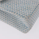 CHANEL Matelasse Chain Shoulder Bag Canvas Light Blue Silver CC Auth 193022SAM-15