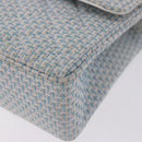 CHANEL Matelasse Chain Shoulder Bag Canvas Light Blue Silver CC Auth 193022SAM-16