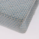 CHANEL Matelasse Chain Shoulder Bag Canvas Light Blue Silver CC Auth 193022SAM-18