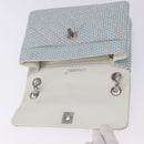CHANEL Matelasse Chain Shoulder Bag Canvas Light Blue Silver CC Auth 193022SAM-20