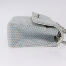 CHANEL Matelasse Chain Shoulder Bag Canvas Light Blue Silver CC Auth 193022SAM-4