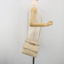 VALENTINO Rock Studs Chain Shoulder Bag Leather 2way Ivory Gold Auth 193023V-26