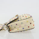 VALENTINO Rock Studs Chain Shoulder Bag Leather 2way Ivory Gold Auth 193023V-4