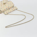 VALENTINO Rock Studs Chain Shoulder Bag Leather 2way Ivory Gold Auth 193023V-9