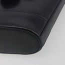 TIFFANY&Co. Chain Shoulder Bag Leather Navy Gold Auth 193026A-9