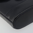 TIFFANY&Co. Chain Shoulder Bag Leather Navy Gold Auth 193026A-14