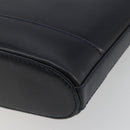 TIFFANY&Co. Chain Shoulder Bag Leather Navy Gold Auth 193026A-15