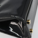 SAINT LAURENT Hand Bag Patent Leather Black Gold Auth 193027A-17