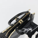 SAINT LAURENT Hand Bag Patent Leather Black Gold Auth 193027A-19
