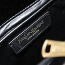 SAINT LAURENT Hand Bag Patent Leather Black Gold Auth 193027A-21
