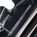 SAINT LAURENT Hand Bag Patent Leather Black Gold Auth 193027A-24