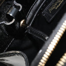 SAINT LAURENT Hand Bag Patent Leather Black Gold Auth 193027A-25
