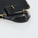 SAINT LAURENT Hand Bag Patent Leather Black Gold Auth 193027A-7