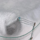 TIFFANY&Co. Hand Bag Leather Silver Auth 193028A-9