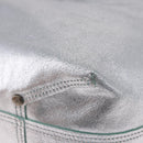 TIFFANY&Co. Hand Bag Leather Silver Auth 193028A-14