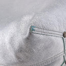 TIFFANY&Co. Hand Bag Leather Silver Auth 193028A-15