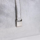TIFFANY&Co. Hand Bag Leather Silver Auth 193028A-10