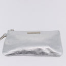 TIFFANY&Co. Hand Bag Leather Silver Auth 193028A-18