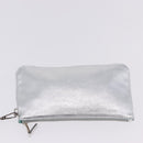 TIFFANY&Co. Hand Bag Leather Silver Auth 193028A-19