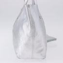 TIFFANY&Co. Hand Bag Leather Silver Auth 193028A-4