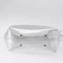 TIFFANY&Co. Hand Bag Leather Silver Auth 193028A-5