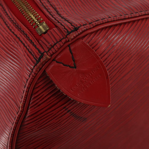 LOUIS VUITTON Epi Keepall 50 Boston Bag Red M42967 LV Auth 193031A