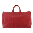 LOUIS VUITTON Epi Keepall 50 Boston Bag Red M42967 LV Auth 193031A-2
