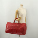 LOUIS VUITTON Epi Keepall 50 Boston Bag Red M42967 LV Auth 193031A-21