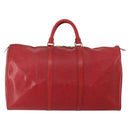LOUIS VUITTON Epi Keepall 50 Boston Bag Red M42967 LV Auth 193031A-3