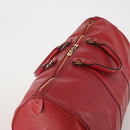 LOUIS VUITTON Epi Keepall 50 Boston Bag Red M42967 LV Auth 193031A-6