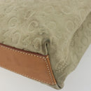 CELINE C Macadam Canvas Hand Bag Suede Gray Silver Auth 193033A-16