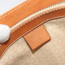 CELINE C Macadam Canvas Hand Bag Suede Gray Silver Auth 193033A-18