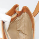 CELINE C Macadam Canvas Hand Bag Suede Gray Silver Auth 193033A-19