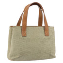CELINE C Macadam Canvas Hand Bag Suede Gray Silver Auth 193033A-1