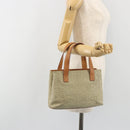 CELINE C Macadam Canvas Hand Bag Suede Gray Silver Auth 193033A-24