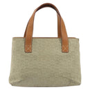 CELINE C Macadam Canvas Hand Bag Suede Gray Silver Auth 193033A-13
