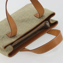 CELINE C Macadam Canvas Hand Bag Suede Gray Silver Auth 193033A-6