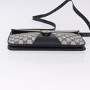 GUCCI GG Supreme Clutch Bag PVC Navy Gold 904 02 025 Auth 193045-6