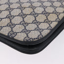 GUCCI GG Supreme Clutch Bag PVC Navy Gold 904 02 025 Auth 193045-17
