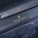 GUCCI GG Supreme Clutch Bag PVC Navy Gold 904 02 025 Auth 193045-19