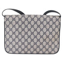 GUCCI GG Supreme Clutch Bag PVC Navy Gold 904 02 025 Auth 193045-2