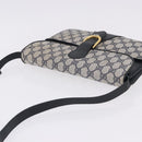 GUCCI GG Supreme Clutch Bag PVC Navy Gold 904 02 025 Auth 193045-7